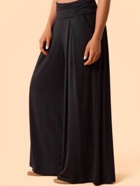 Blogilates Women's Homebody Foldover Wide Leg Pants Size Small - NEW